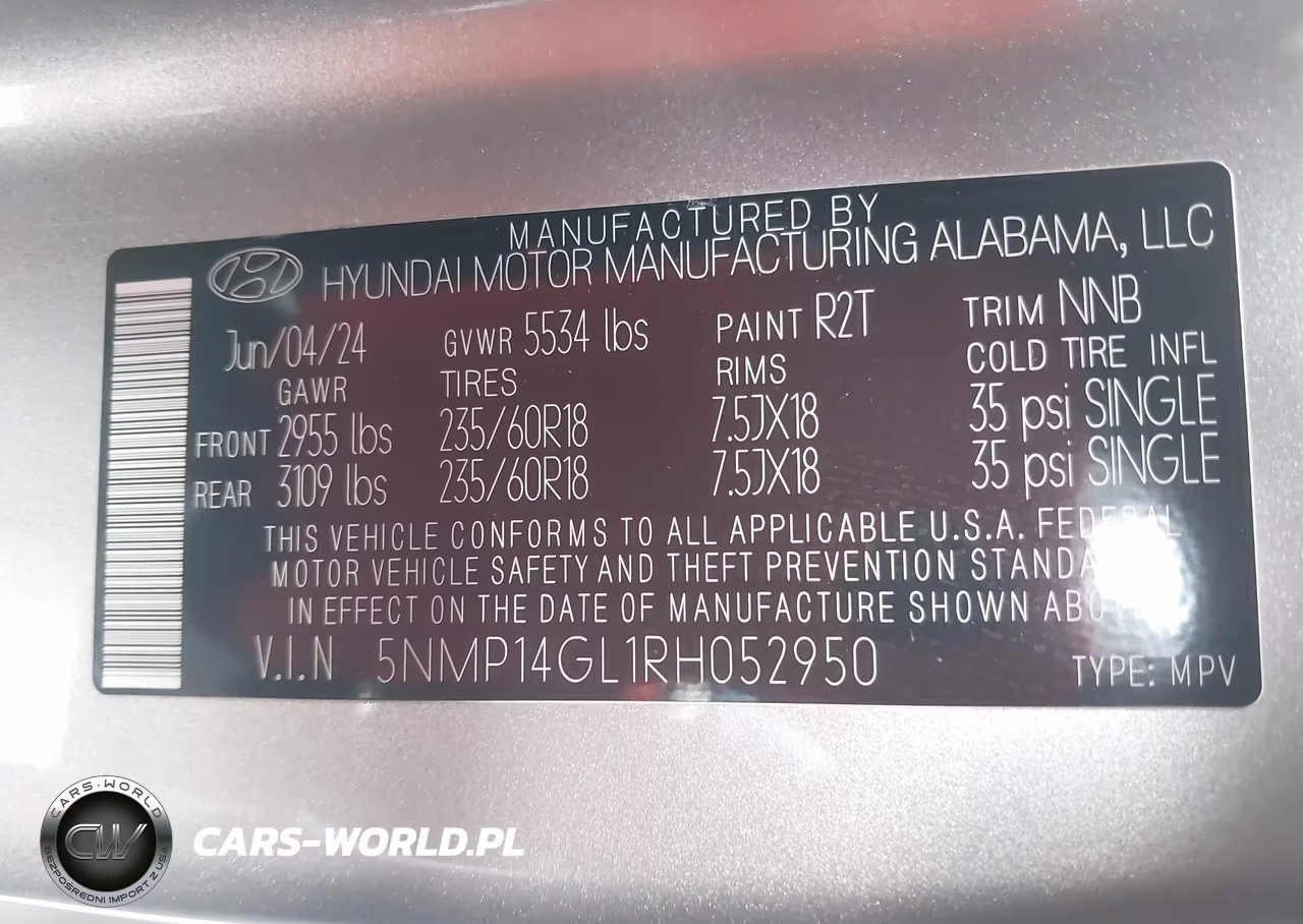 2024 Hyundai Santa Fe Se VIN:5NMP14GL1RH052950 - 9