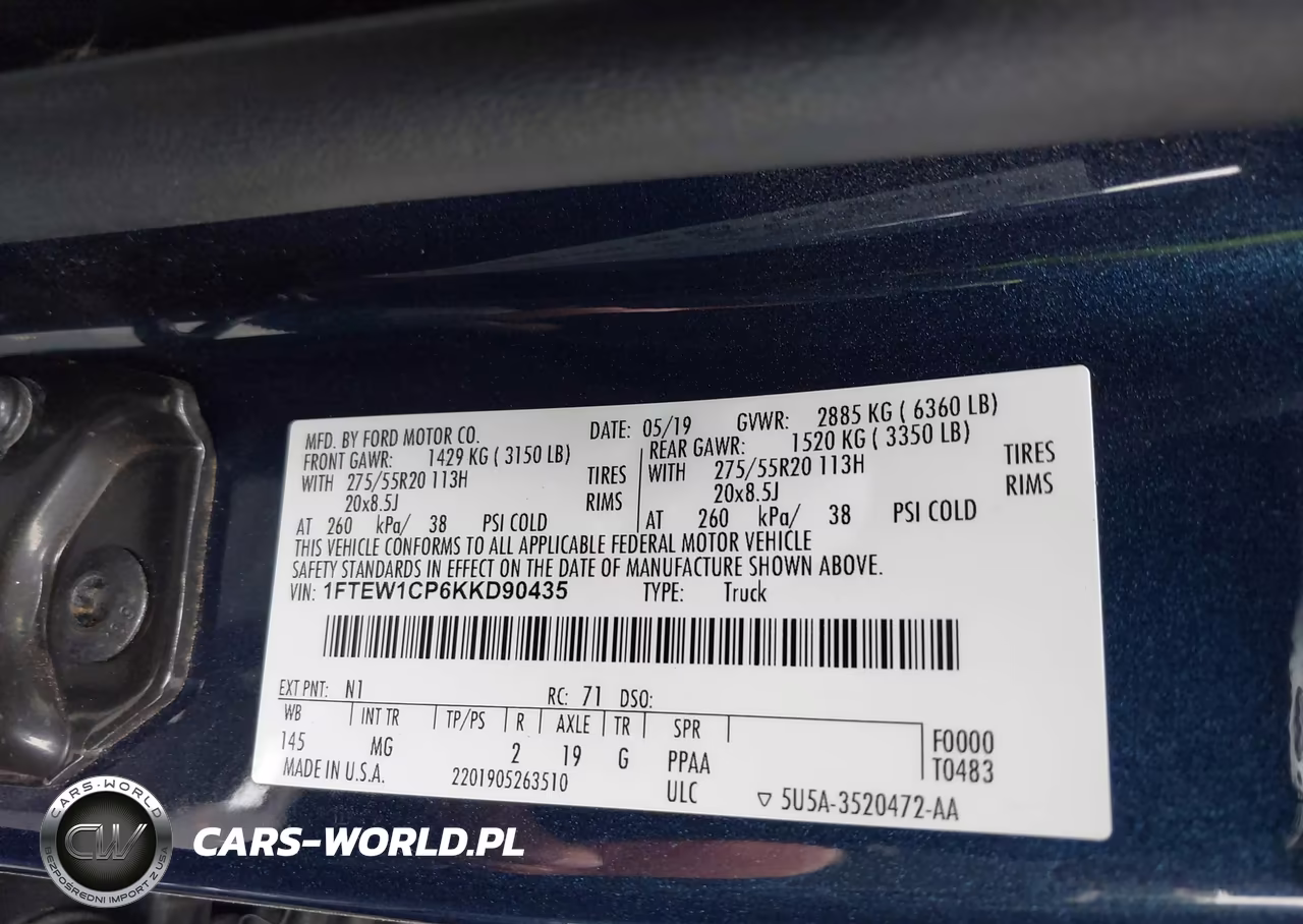 2019 Ford F-150 Xlt VIN:1FTEW1CP6KKD90435 - 9