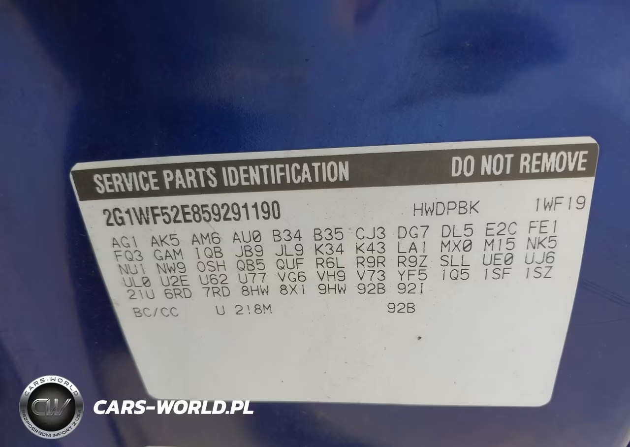 2005 Chevrolet Impala VIN:2G1WF52E859291190 - 9