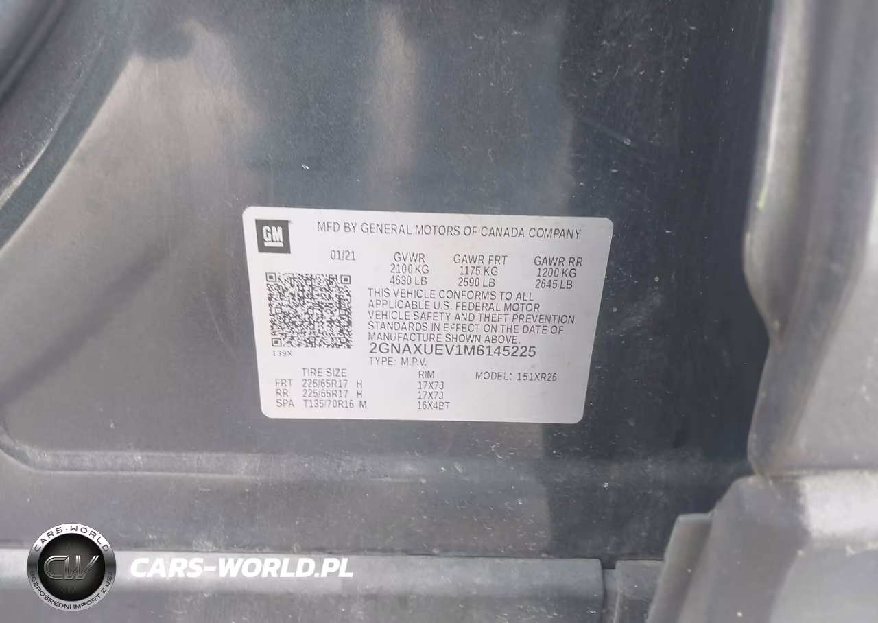 2021 Chevrolet Equinox Awd Lt VIN:2GNAXUEV1M6145225 - 9