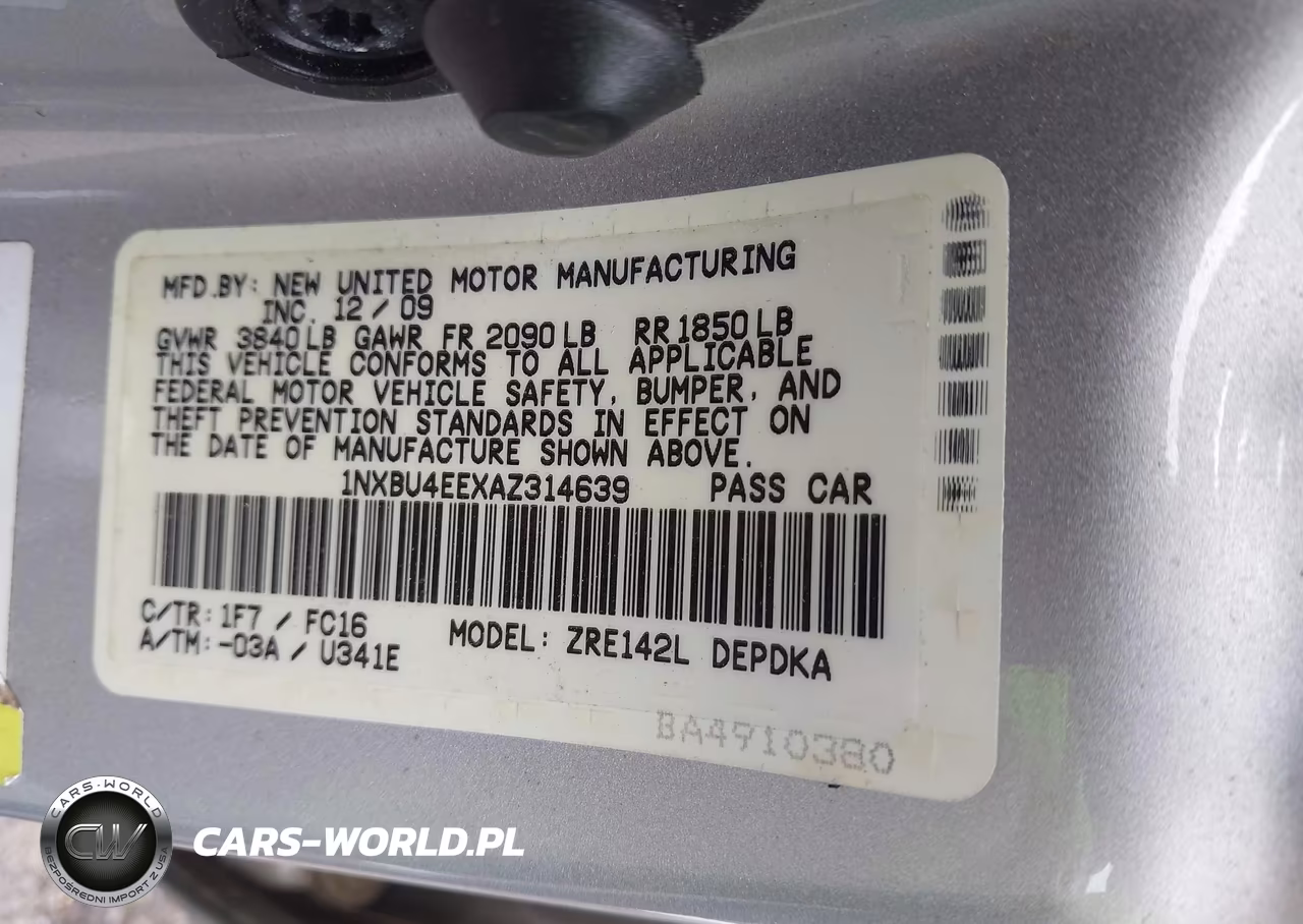 2010 Toyota Corolla Le VIN:1NXBU4EEXAZ314639 - 9
