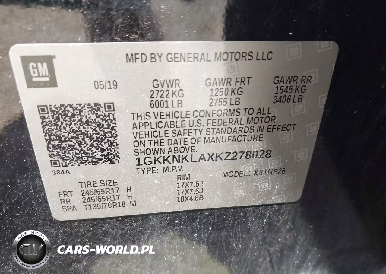 2019 GMC Acadia Sle-1 VIN:1GKKNKLAXKZ278028 - 9