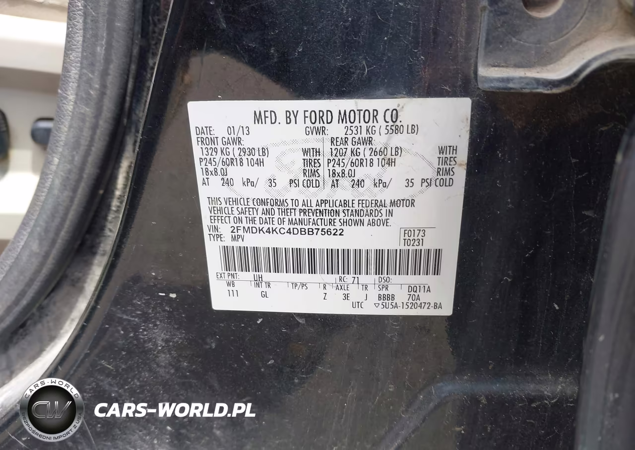2013 Ford Edge Limited VIN:2FMDK4KC4DBB75622 - 9