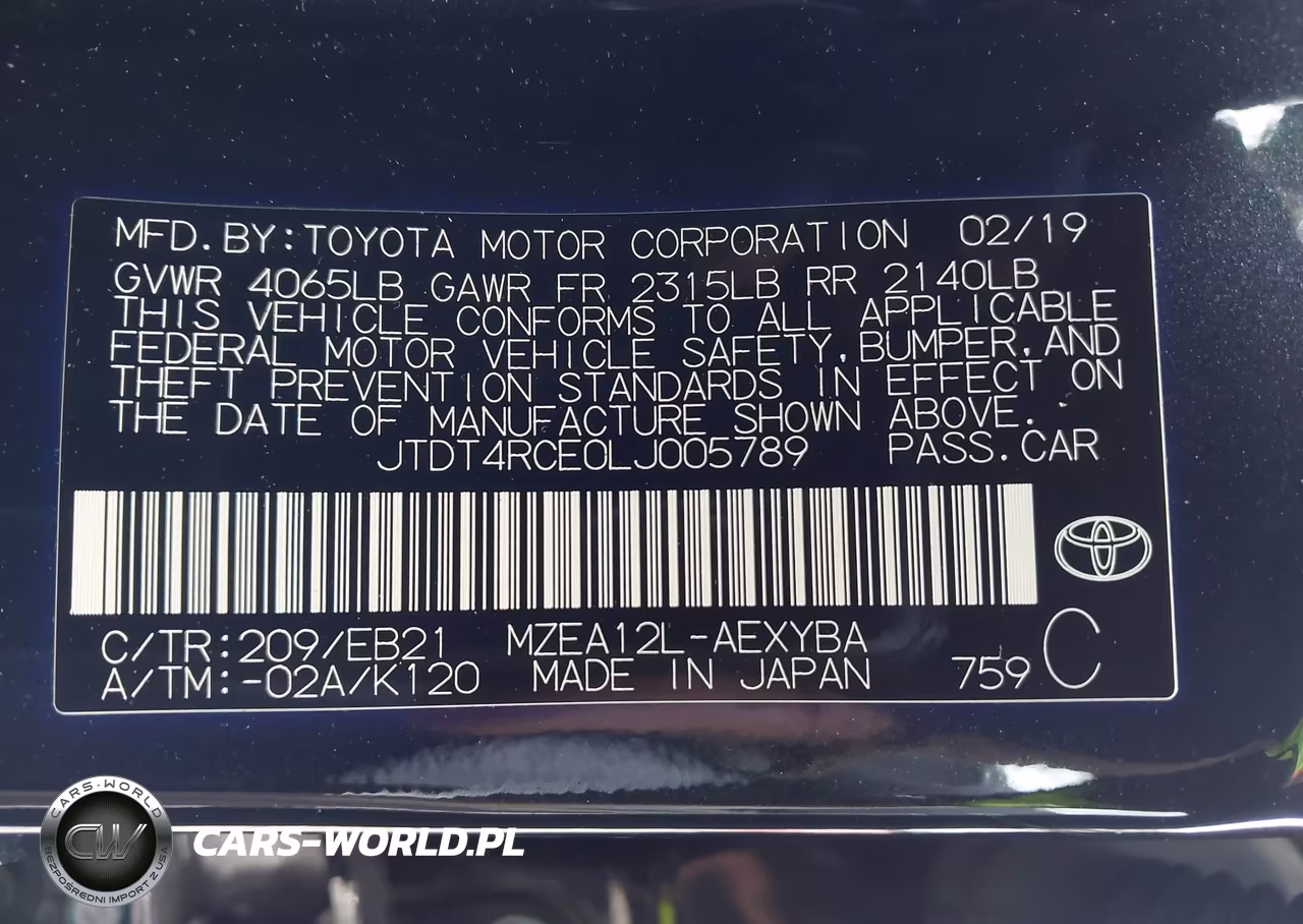 2020 Toyota Corolla Xse VIN:JTDT4RCE0LJ005789 - 9