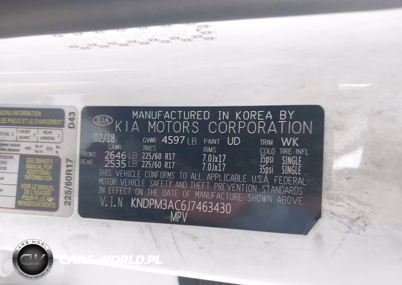 2018 Kia Sportage Lx VIN:KNDPM3AC6J7463430 - 9