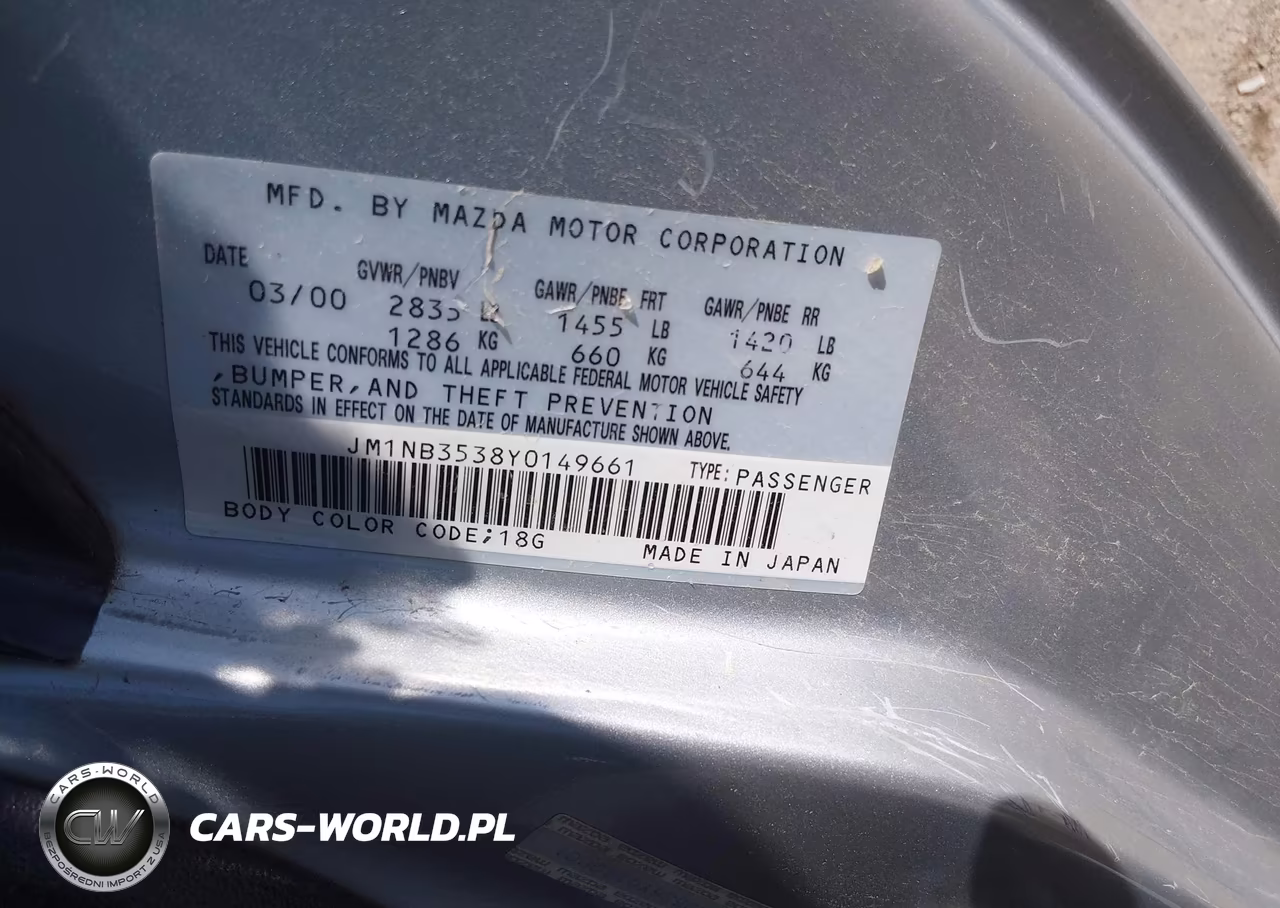 2000 Mazda Mx-5 Miata Ls-Special Edition VIN:JM1NB3538Y0149661 - 9