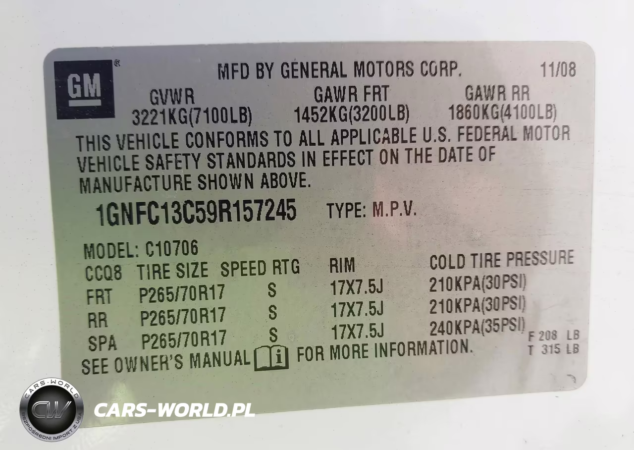 2009 Chevrolet Tahoe Ls VIN:1GNFC13C59R157245 - 9