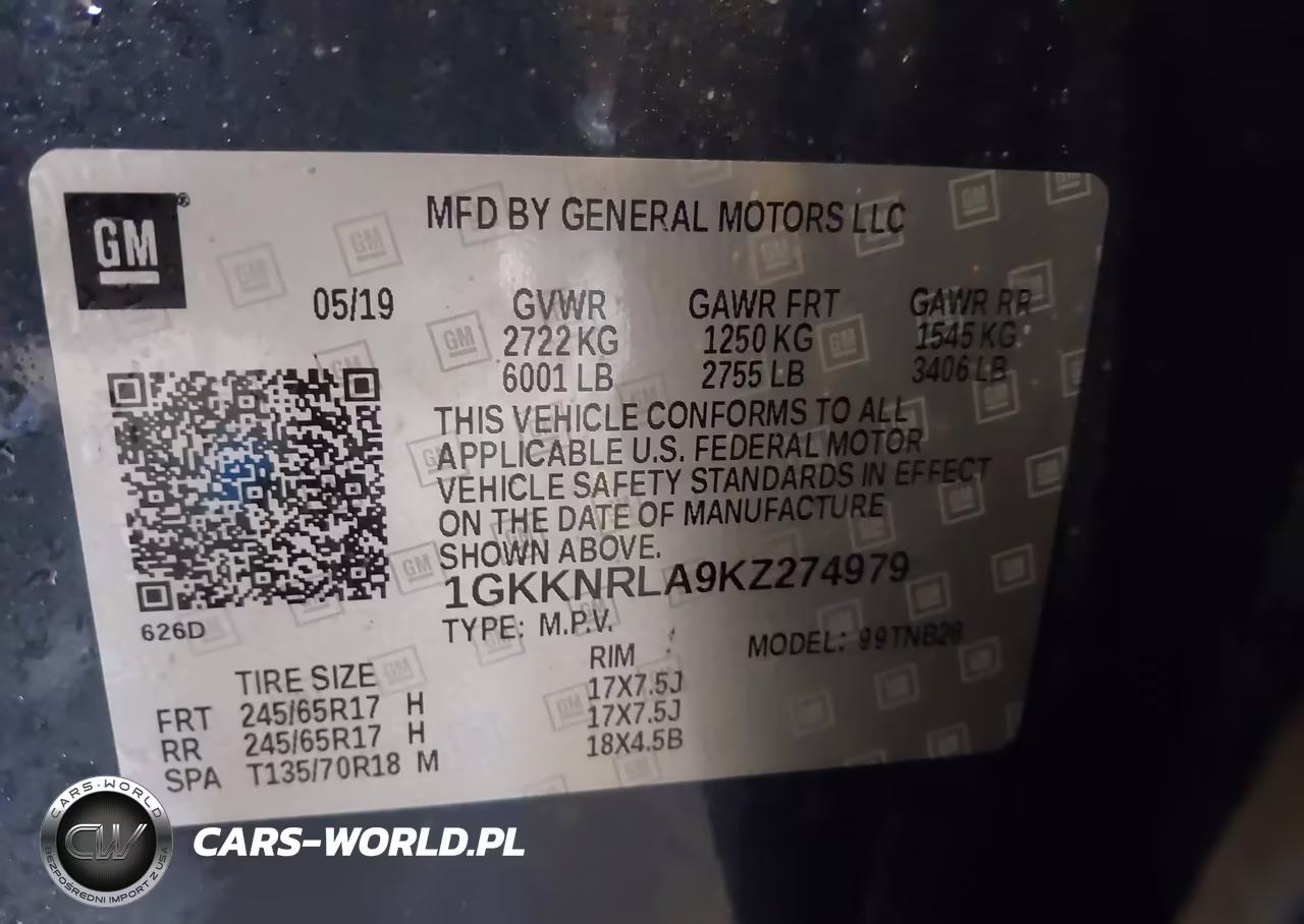 2019 GMC Acadia Sle-1 VIN:1GKKNRLA9KZ274979 - 9