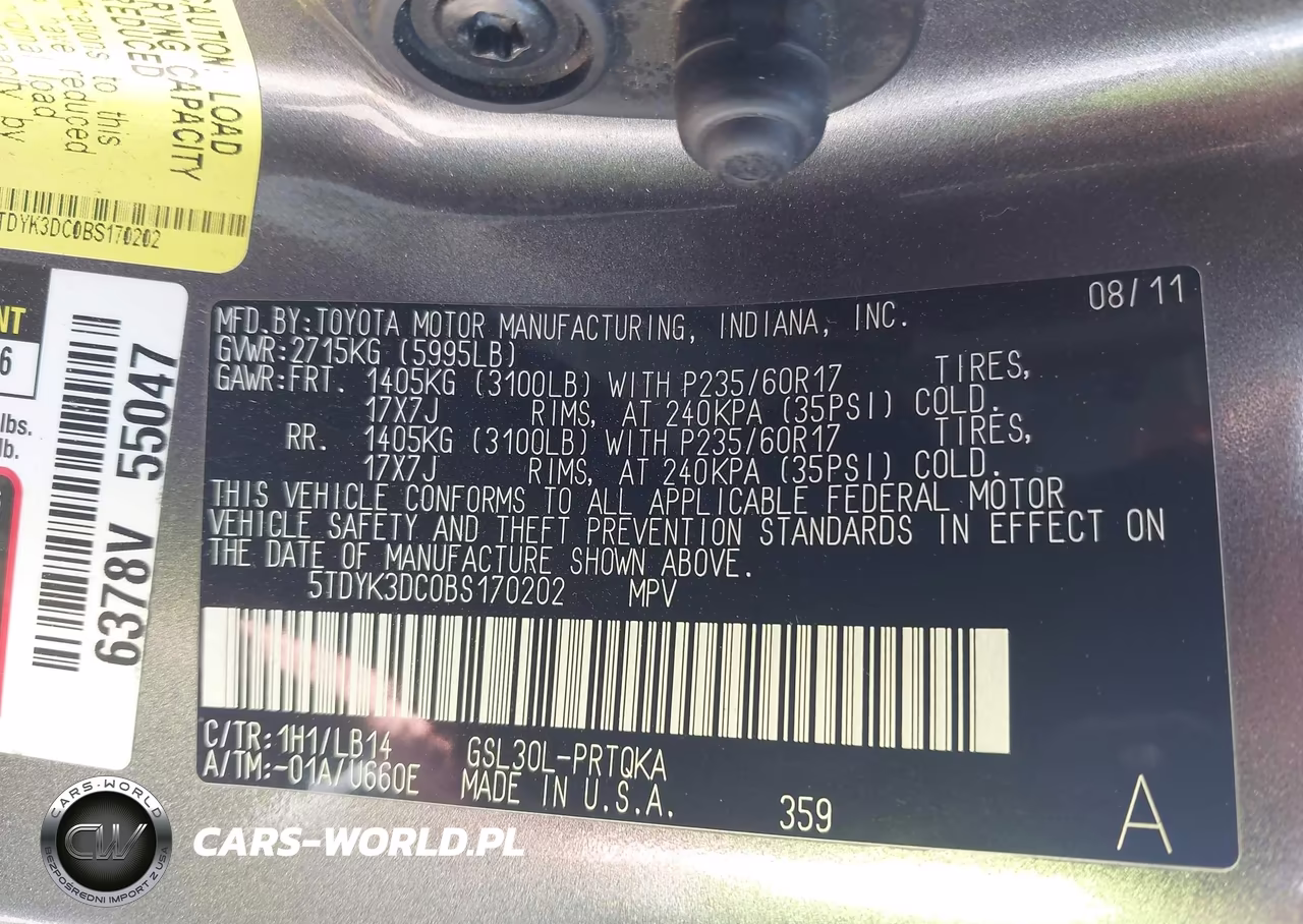 2011 Toyota Sienna Xle V6 VIN:5TDYK3DC0BS170202 - 9