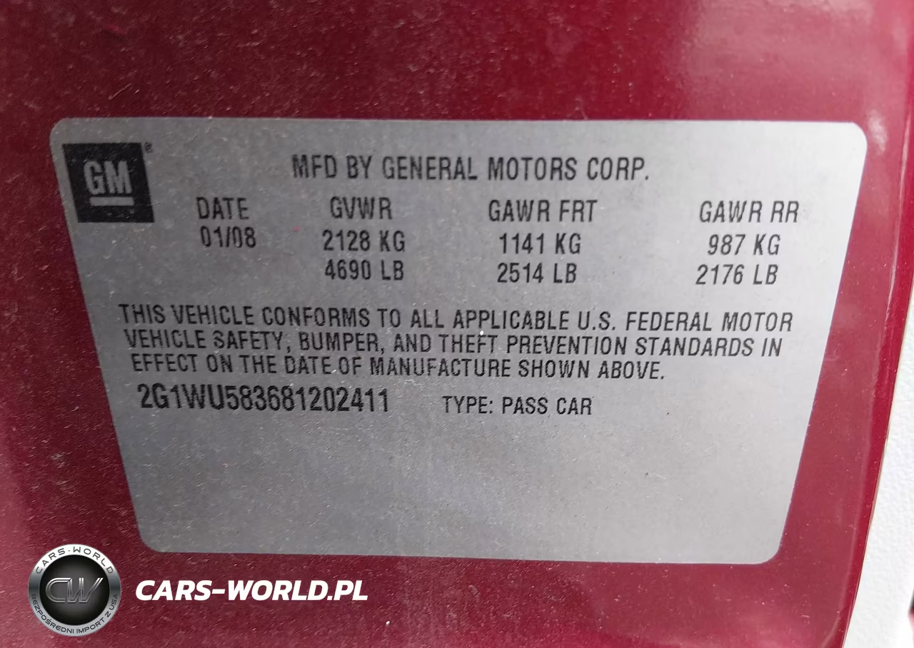 2008 Chevrolet Impala Ltz VIN:2G1WU583681202411 - 9