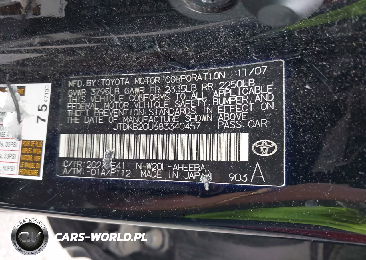 2008 Toyota Prius VIN:JTDKB20U683340457 - 9