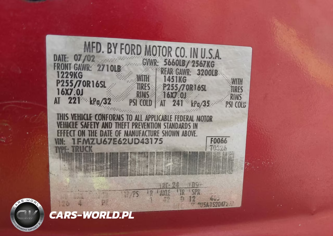 2002 Ford Explorer Sport Trac VIN:1FMZU67E62UD43175 - 9