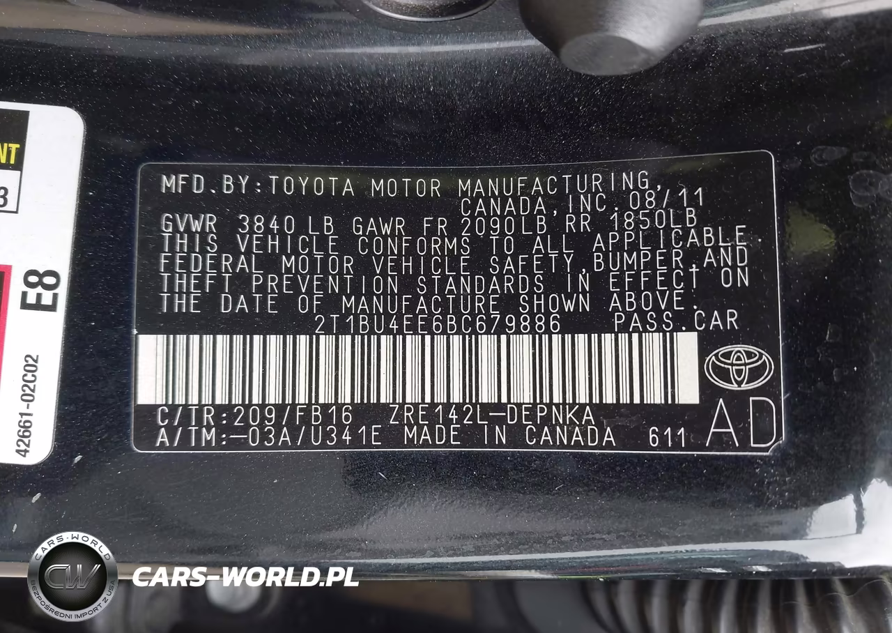 2011 Toyota Corolla Le VIN:2T1BU4EE6BC679886 - 9