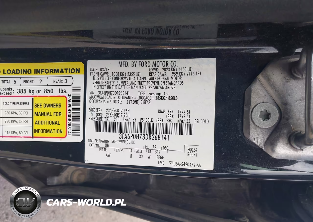 2013 Ford Fusion Se VIN:3FA6P0H73DR268141 - 9