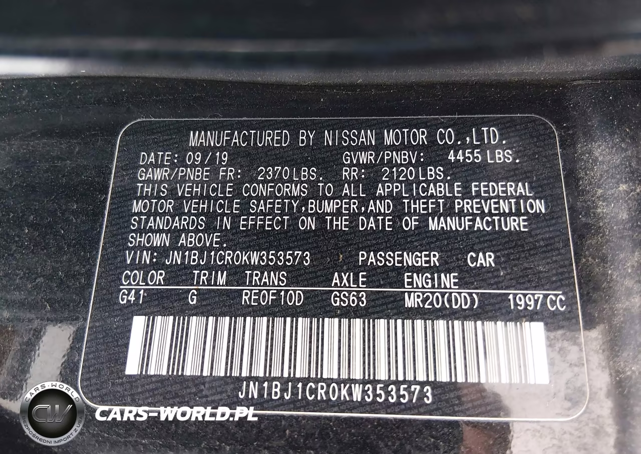 2019 Nissan Rogue Sport Sv VIN:JN1BJ1CR0KW353573 - 9