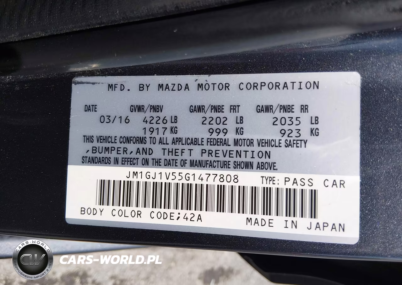 2016 Mazda Mazda6 I Touring VIN:JM1GJ1V55G1477808 - 9