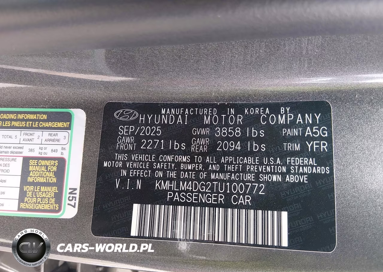 2026 Hyundai Elantra Sel Sport VIN:KMHLM4DG2TU100772 - 9