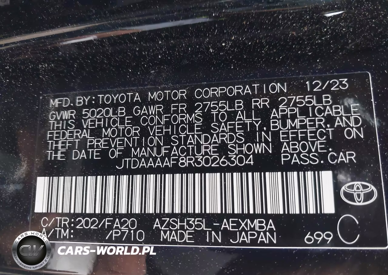2024 Toyota Crown Xle VIN:JTDAAAAF8R3026304 - 9