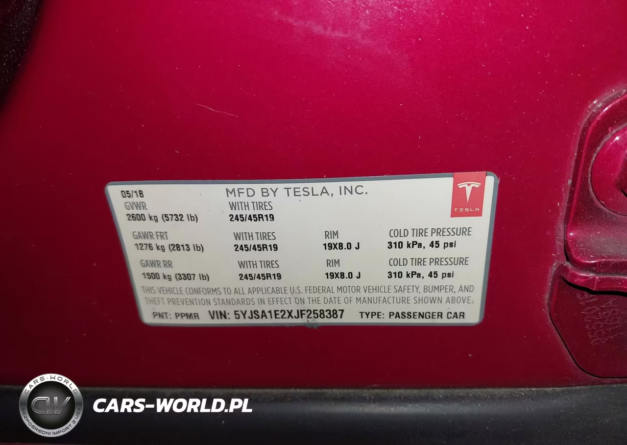 2018 Tesla Model S VIN:5YJSA1E2XJF258387 - 9
