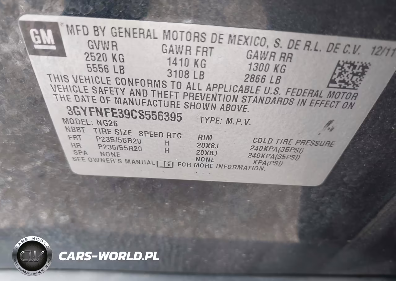2012 Cadillac Srx Premium Collection VIN:3GYFNFE39CS556395 - 9