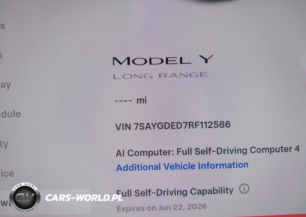 2024 Tesla Model Y Long Range Single Motor Rear-Wheel Drive-Rwd VIN:7SAYGDED7RF112586 - 7