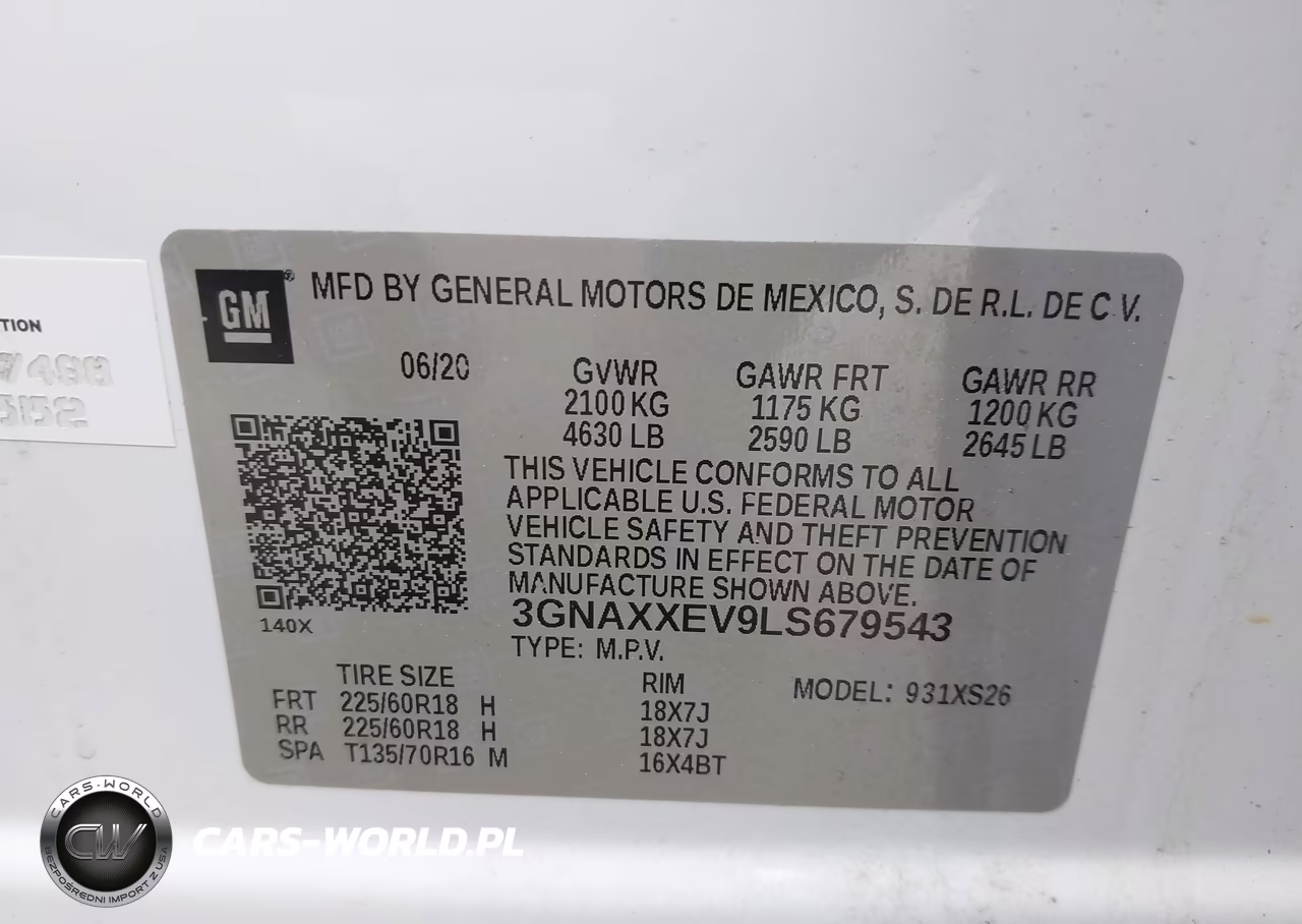2020 Chevrolet Equinox Awd Premier 1.5L Turbo VIN:3GNAXXEV9LS679543 - 9
