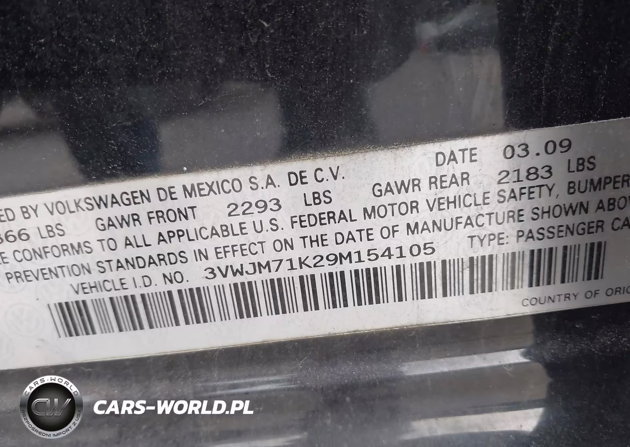 2009 Volkswagen Jetta S VIN:3VWJM71K29M154105 - 9