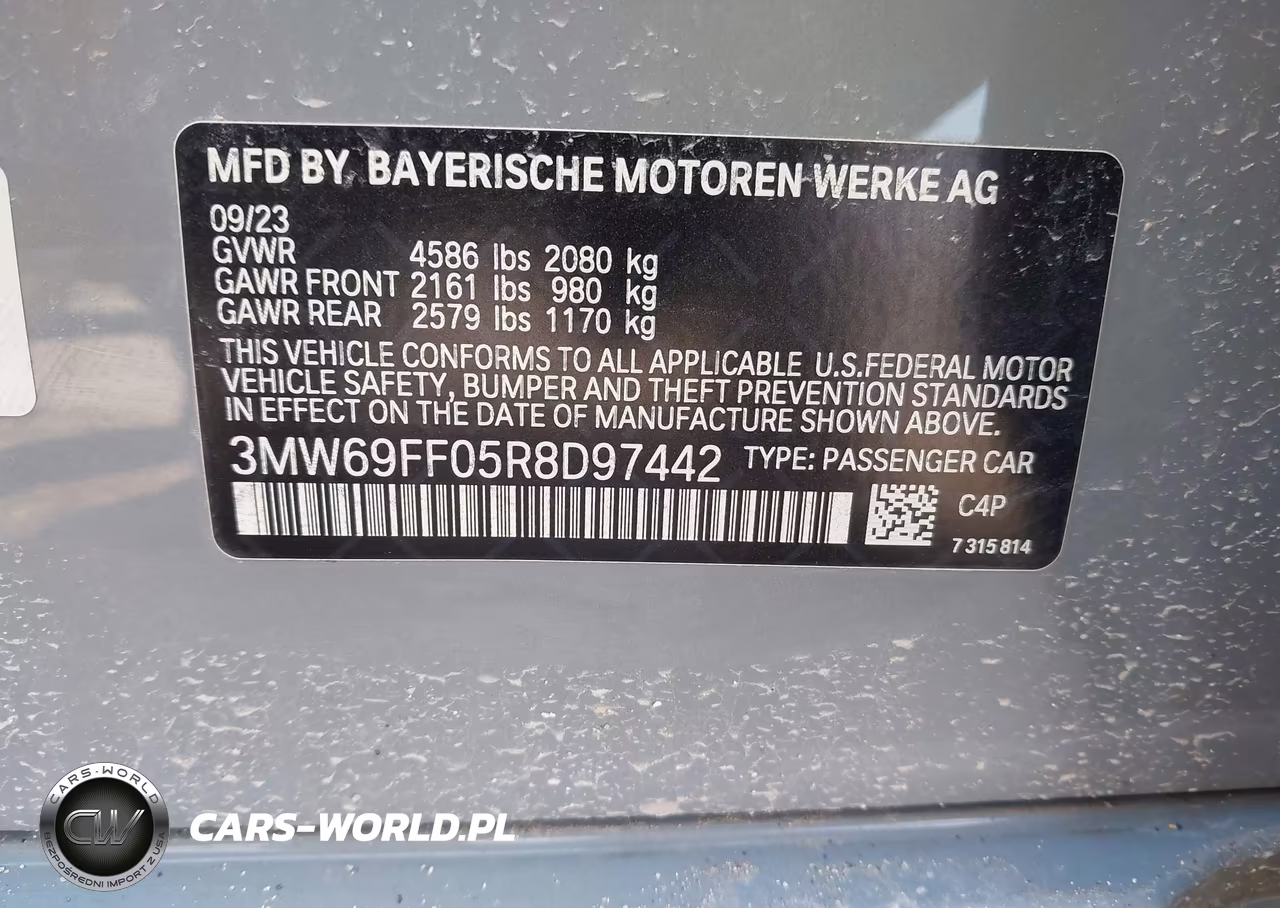 2024 BMW 330I VIN:3MW69FF05R8D97442 - 9