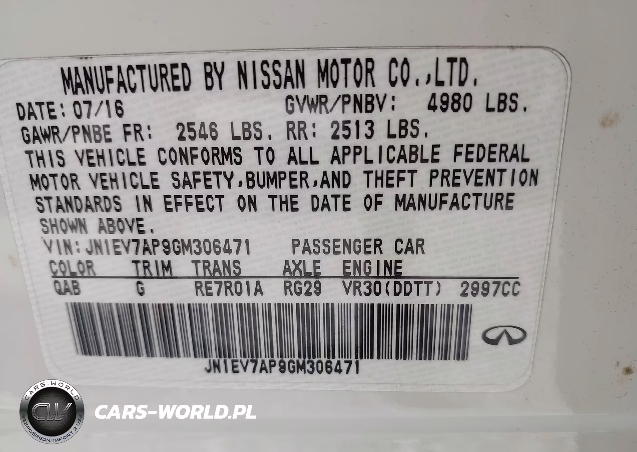 2016 Infiniti Q50 3.0T Premium VIN:JN1EV7AP9GM306471 - 9