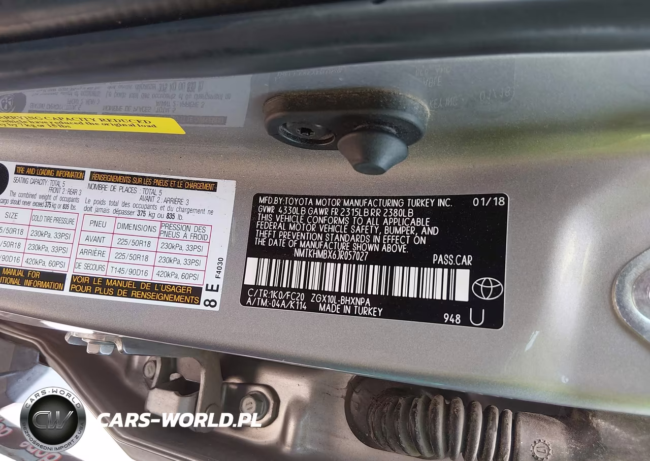 2018 Toyota C-Hr Xle Premium VIN:NMTKHMBX6JR057027 - 9