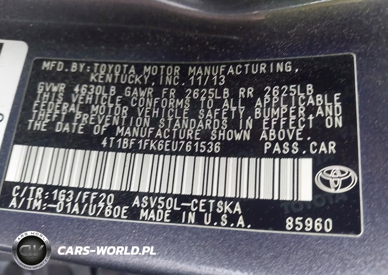 2014 Toyota Camry Se Sport VIN:4T1BF1FK6EU761536 - 9
