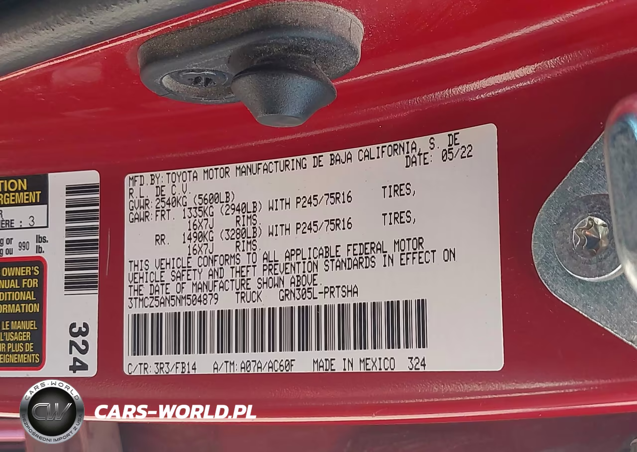 2022 Toyota Tacoma Sr V6 VIN:3TMCZ5AN5NM504879 - 9