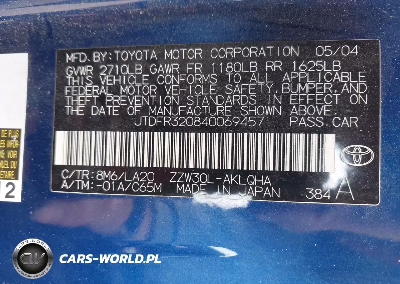 2004 Toyota Mr2 Spyder VIN:JTDFR320840069457 - 9