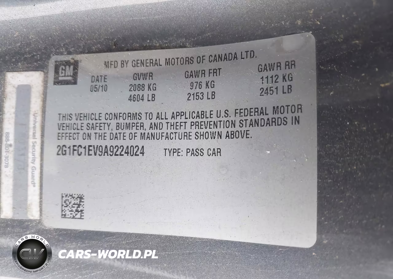 2010 Chevrolet Camaro 2Lt VIN:2G1FC1EV9A9224024 - 9