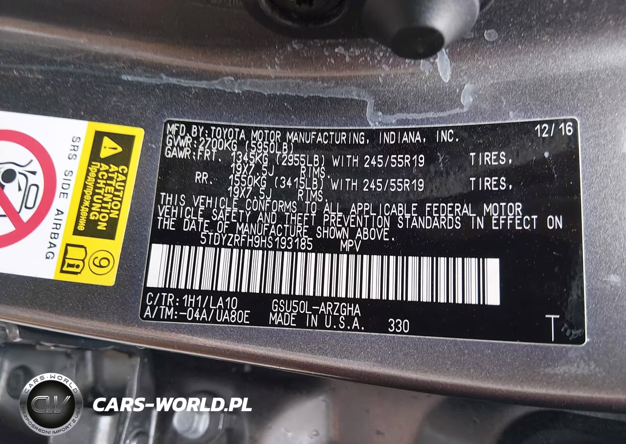 2017 Toyota Highlander Limited VIN:5TDYZRFH9HS193185 - 9