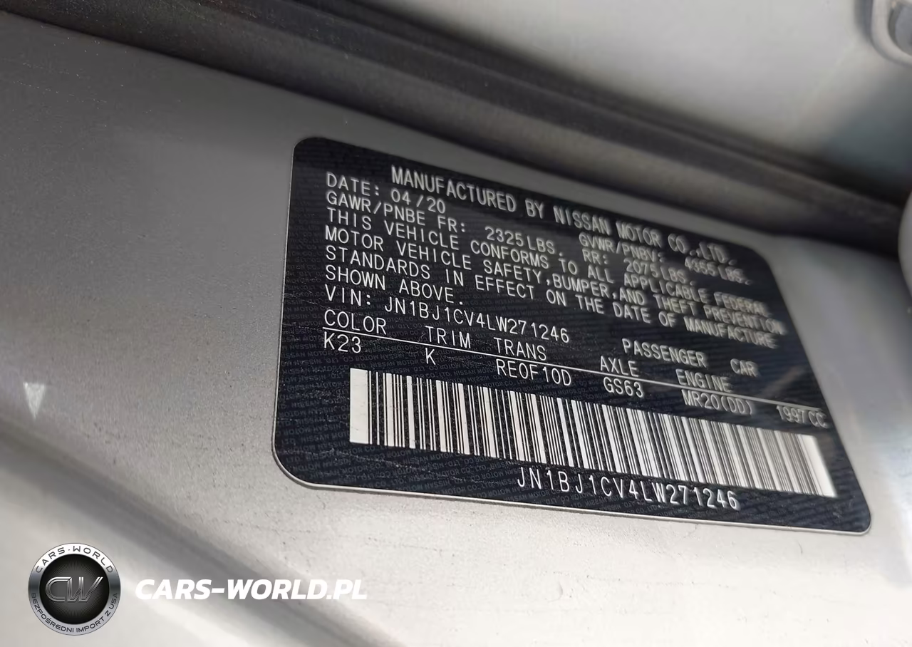 2020 Nissan Rogue Sport Sl Fwd Xtronic Cvt VIN:JN1BJ1CV4LW271246 - 9