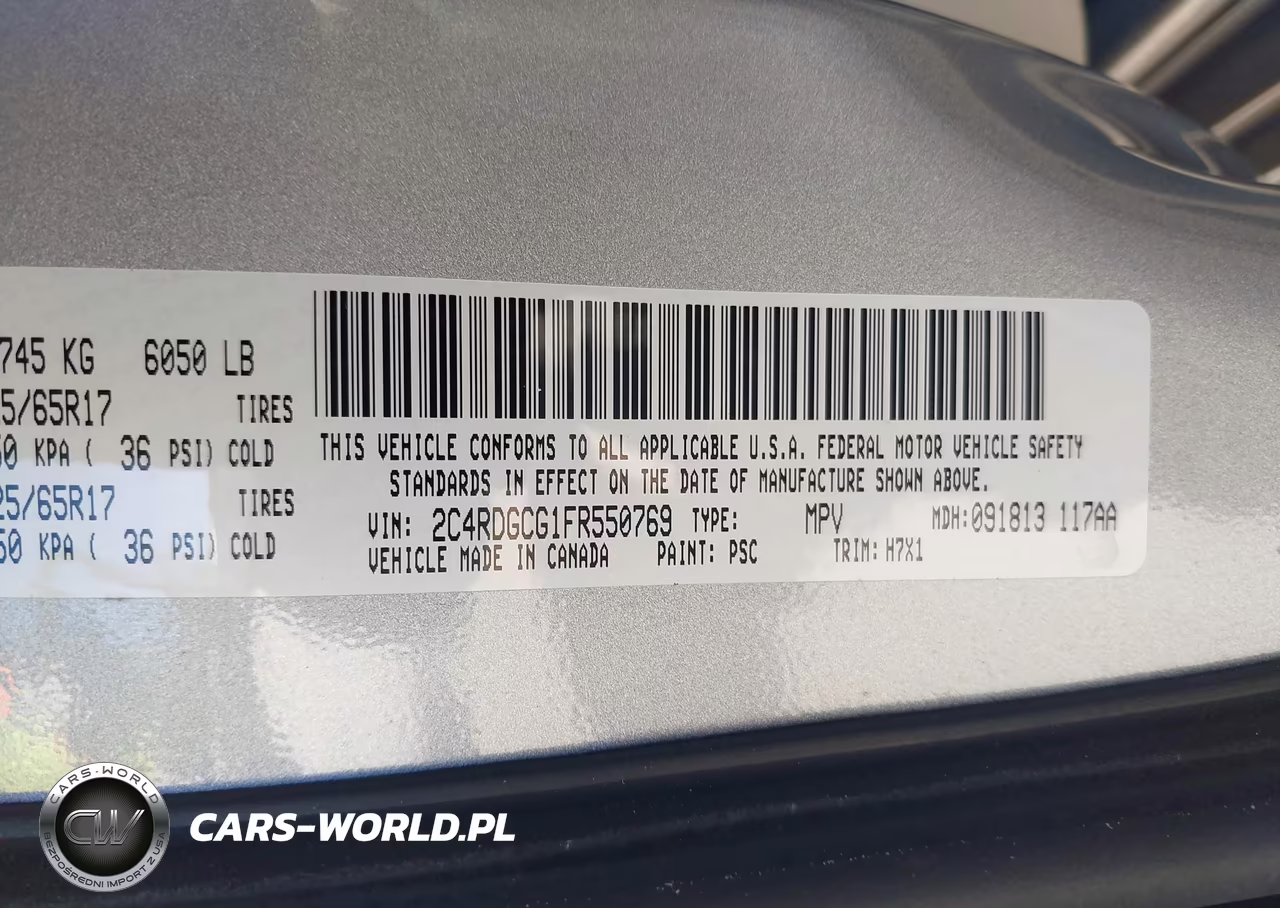 2015 Dodge Grand Caravan Sxt VIN:2C4RDGCG1FR550769 - 9