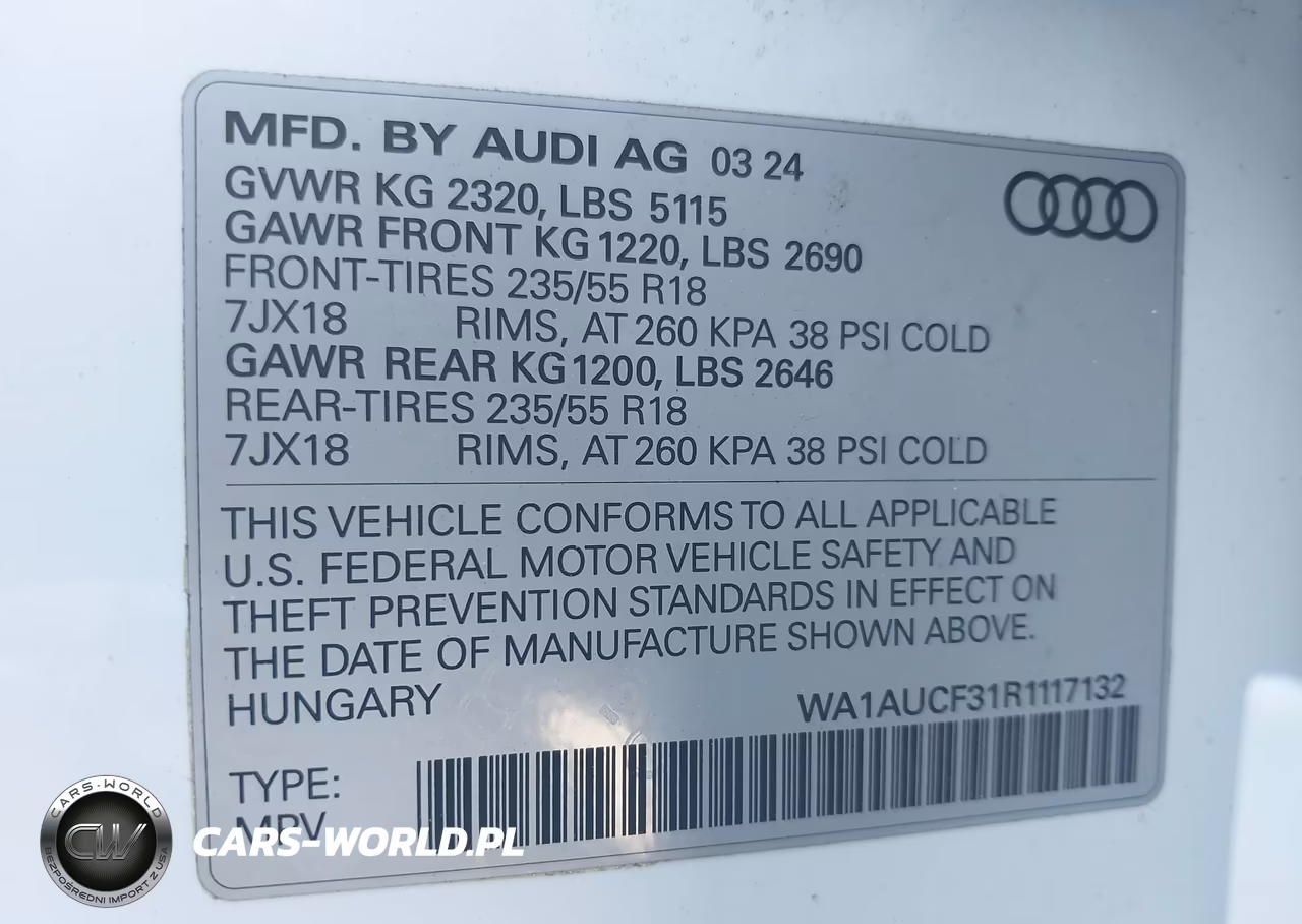 2024 Audi Q3 Premium 40 Tfsi Quattro Tiptronic VIN:WA1AUCF31R1117132 - 9