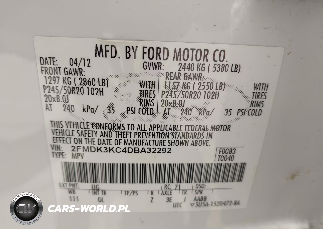 2013 Ford Edge Limited VIN:2FMDK3KC4DBA32292 - 9
