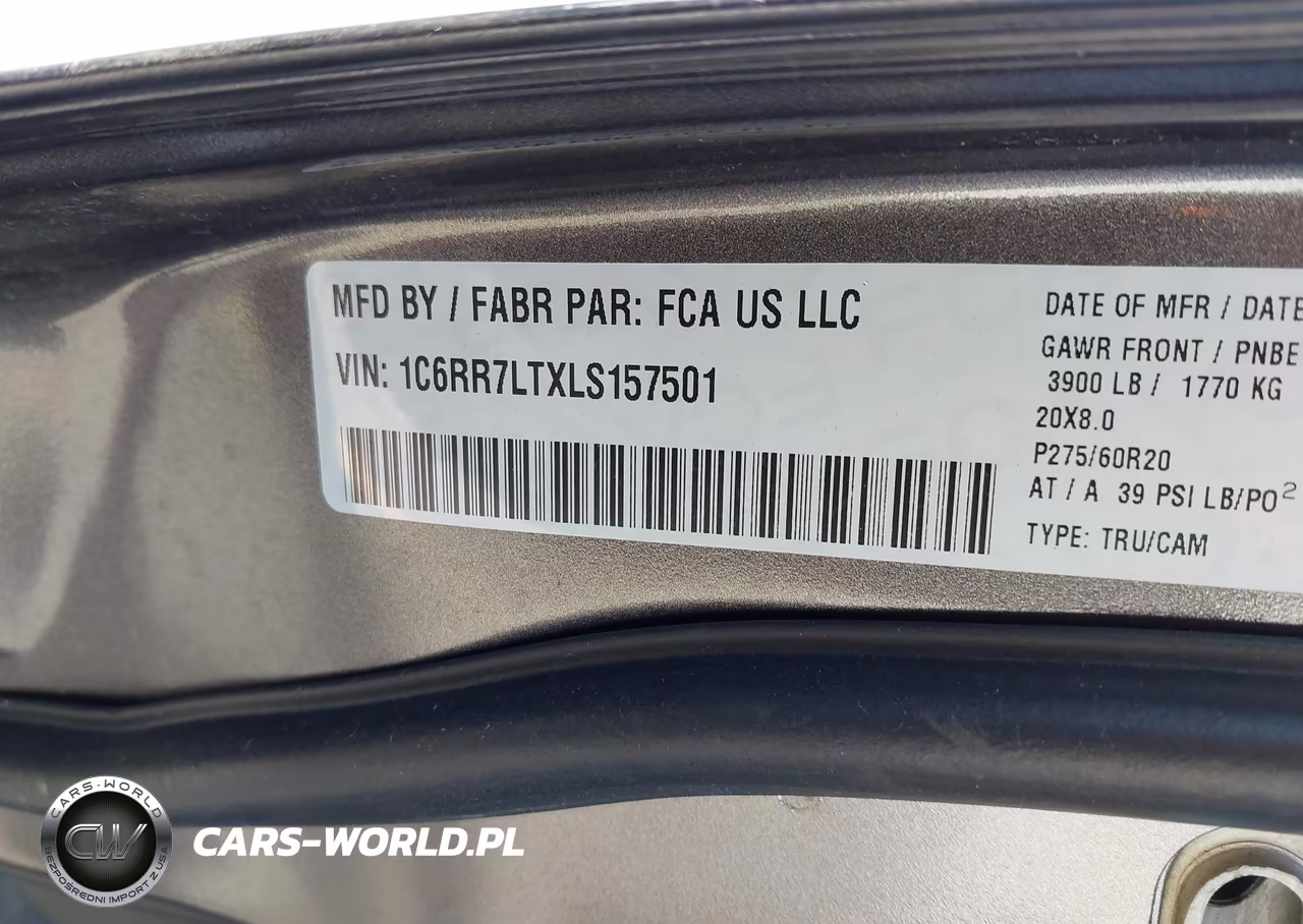 2020 Ram 1500 Classic Slt VIN:1C6RR7LTXLS157501 - 9