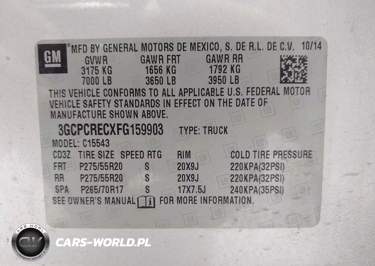 2015 Chevrolet Silverado 1500 1Lt VIN:3GCPCRECXFG159903 - 9