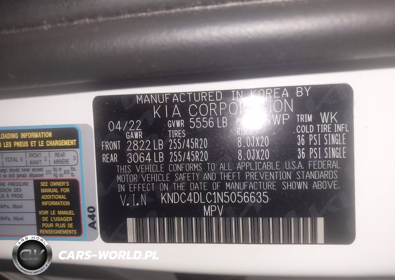 2022 Kia Ev6 Gt-Line VIN:KNDC4DLC1N5056635 - 9