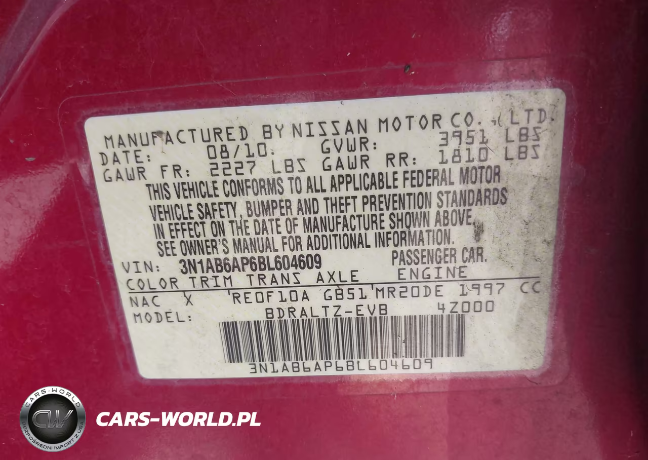 2011 Nissan Sentra 2.0S VIN:3N1AB6AP6BL604609 - 9