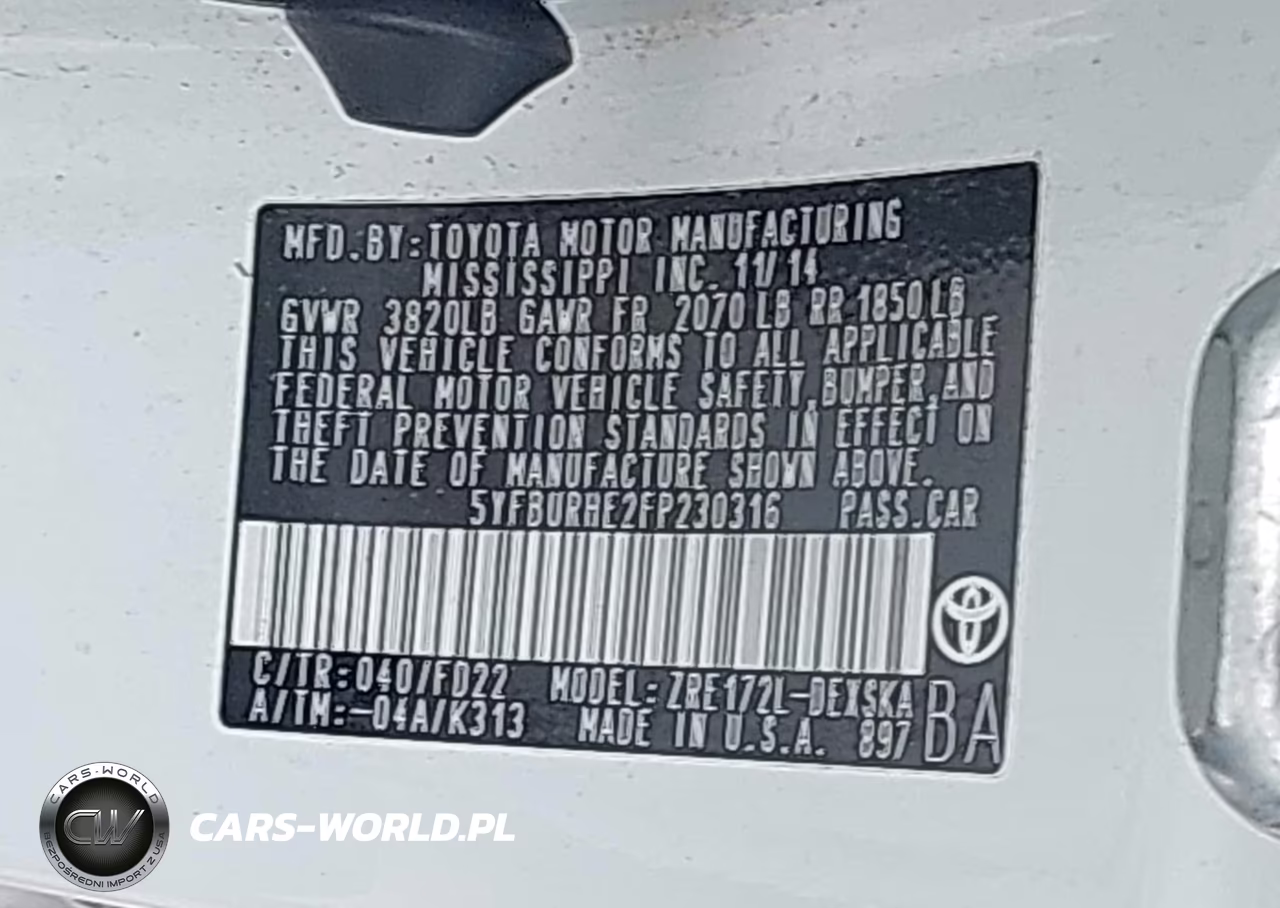 2015 Toyota Corolla S Plus VIN:5YFBURHE2FP230316 - 9