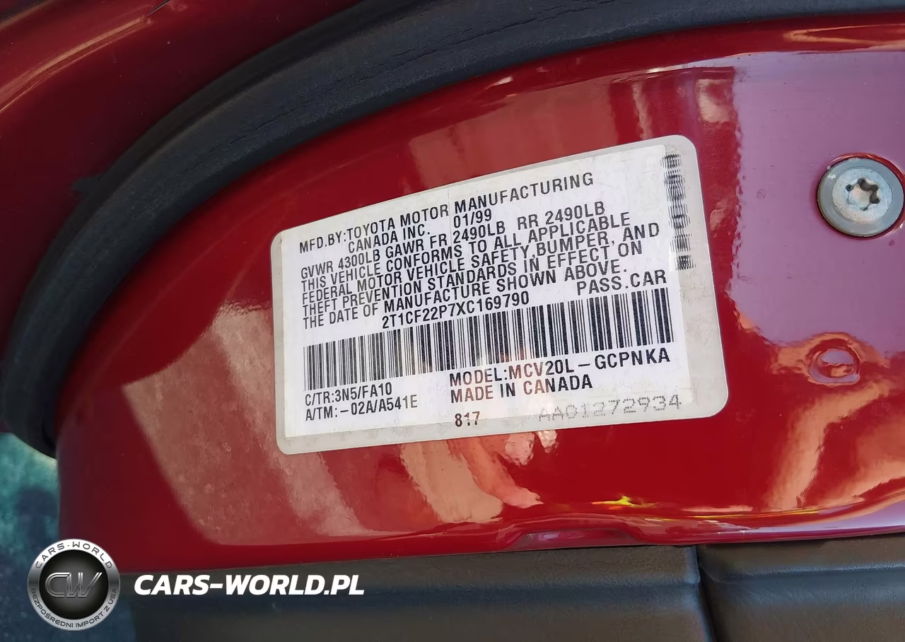 1999 Toyota Camry Solara Se V6 VIN:2T1CF22P7XC169790 - 9