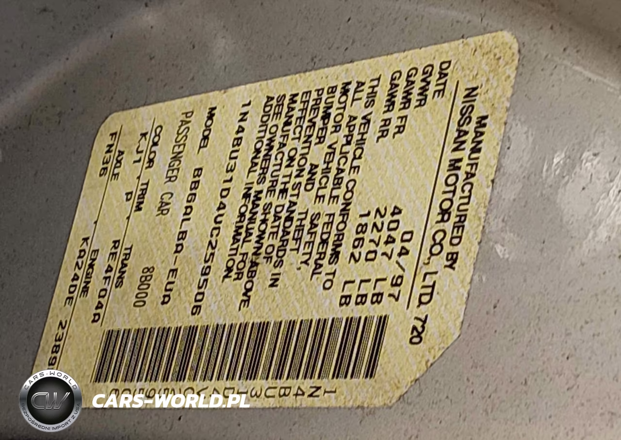 1997 Nissan Altima Gle-Gxe-Se-Xe VIN:1N4BU31D4VC259506 - 9