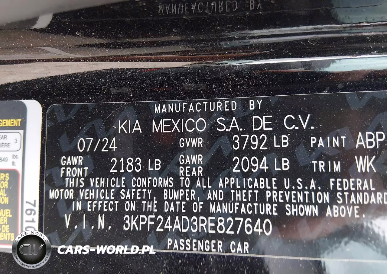 2024 Kia Forte Lxs VIN:3KPF24AD3RE827640 - 9