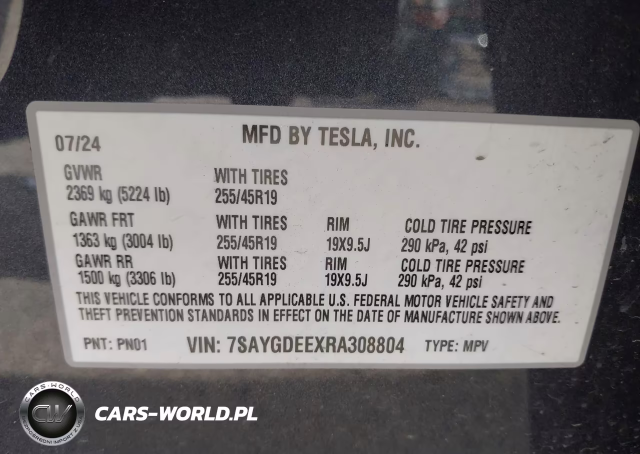 2024 Tesla Model Y Long Range Dual Motor All-Wheel Drive VIN:7SAYGDEEXRA308804 - 9