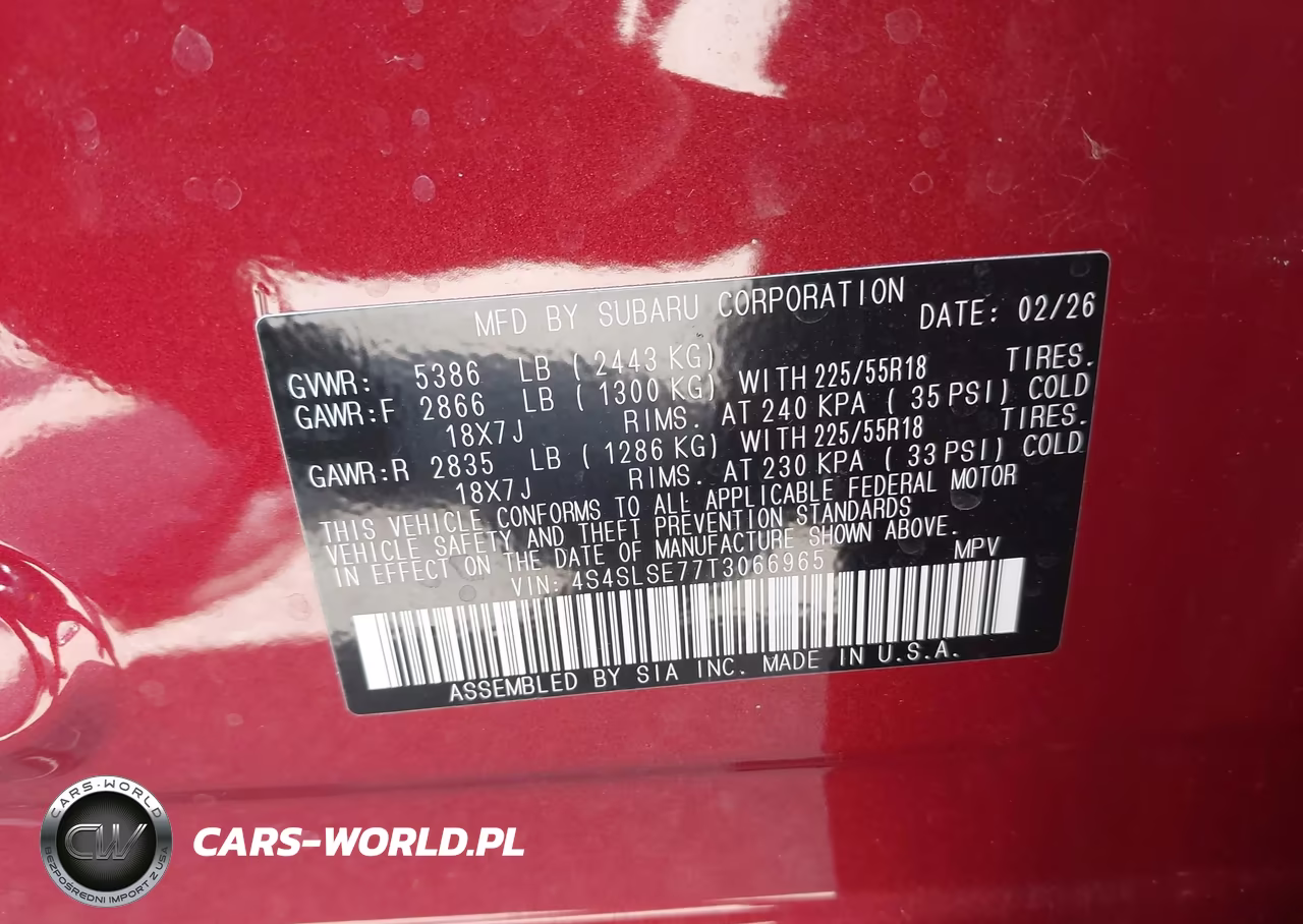 2026 Subaru Forester Premium VIN:4S4SLSE77T3066965 - 9