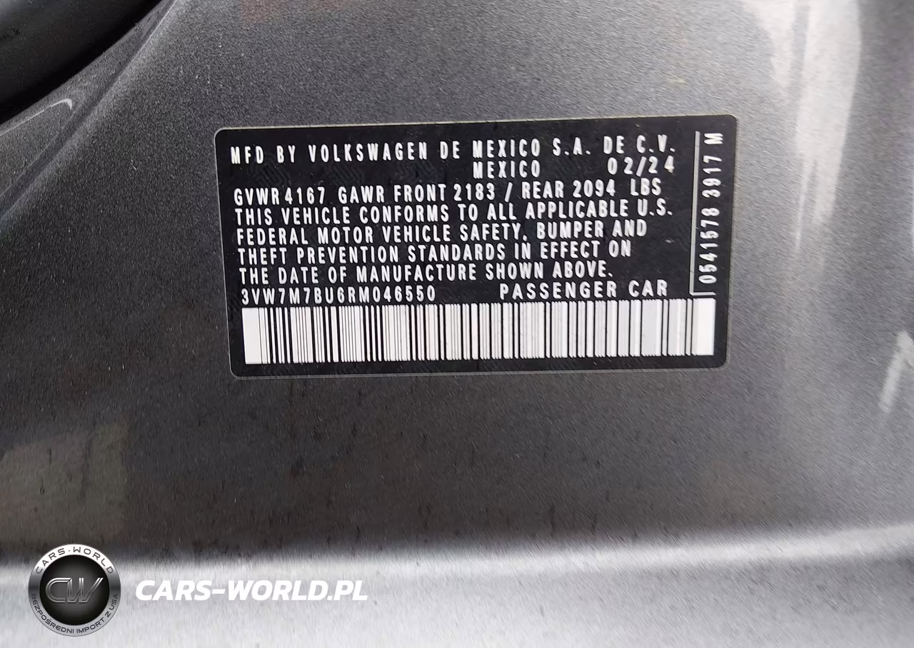 2024 Volkswagen Jetta 1.5T Se VIN:3VW7M7BU6RM046550 - 9